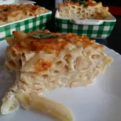 Penne Pasta with Five Cheeses and Cream