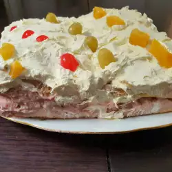 Voćna-malina torta sa piškotama