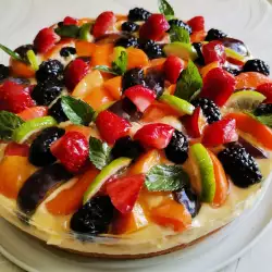 Tarta de crema con mucha fruta