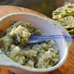 Пюре с броколи и ориз за бебе