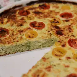 Quiche de brócoli y calabacín sin masa