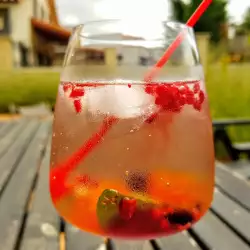 Fruchtcocktail mit Weißwein