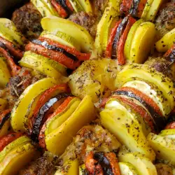 Verduras al horno con carne picada