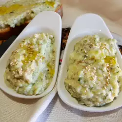 Zucchini Spread with Sesame Seeds and Processed Cheese