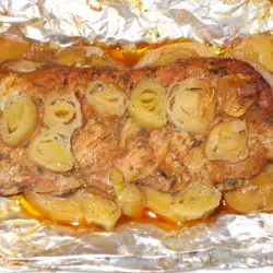 Ribs with Potatoes and Leeks in Foil