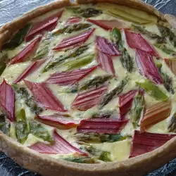 Quiche mit Spargel und Rhabarber