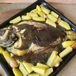 Rodaballo marinado al horno