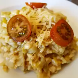 Risotto de arroz integral con alcachofas