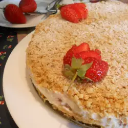 Pastel crujiente de ricotta y fresas