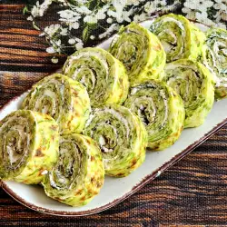 Zucchini Roll with Cream Cheese and Dill