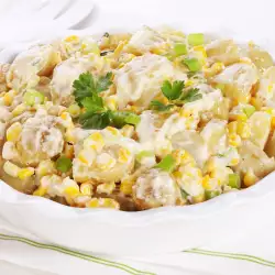 Milky Potato Salad with Corn