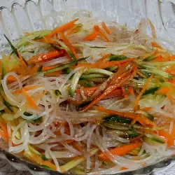 Rice Noodle, Cucumber and Carrot Salad