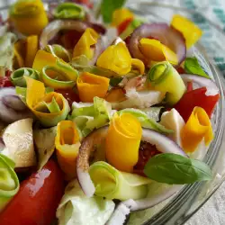 Ensalada de calabacín,tomate y mozzarella