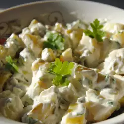 Potatoes, Pickles and Mayonnaise Salad