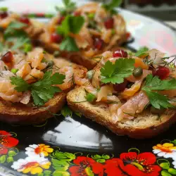 Smoked Salmon with Pomegranate and Capers