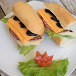 Cold Sandwiches with Cream Cheese and Sausage