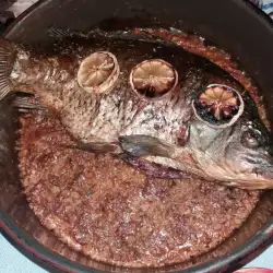 Carp with Rice, Walnuts and Raisins