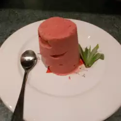 Sorbete de Helado con Fresas