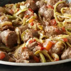 Zucchini Spaghetti with Sausage