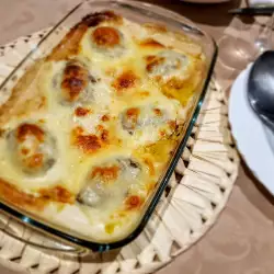 Stuffed Potatoes with Bechamel Sauce