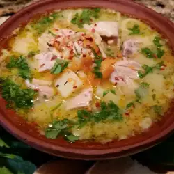 Sopa de codillo de cerdo con verduras