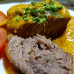 Tender Pork Cheeks with Carrot Puree