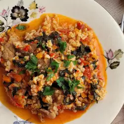 Juicy Pork with Spinach and Bulgur