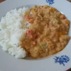 Thai Red Lentils with Peanut Sauce