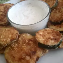 Fried Zucchini with Garlic Sauce