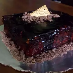 Biscuit Cake with Starch and Cocoa Glaze