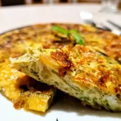 Tortilla mit Brokkoli und Zucchini mit aromatischem Rosmarin