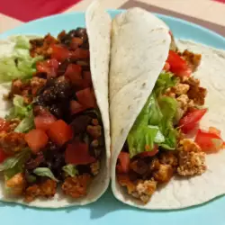 Vegane Tacos mit Tofu und Pilzen