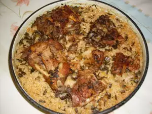 Carne de cordero con arroz