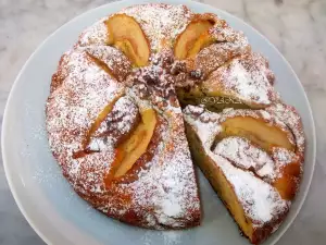 Pastel de manzana con nueces y ricotta