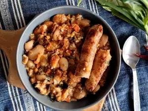 Oven Roasted Sausages and Beans