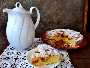 Tarta sin gluten con mermelada de melocotón