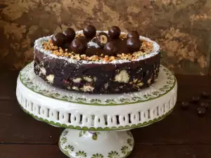 Hermosa tarta de galletas para los invitados