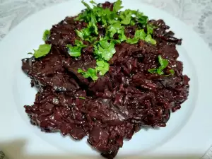 Risotto cu orez negru și ciuperci