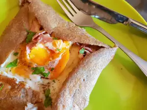 Bretonische Galettes mit Schinken