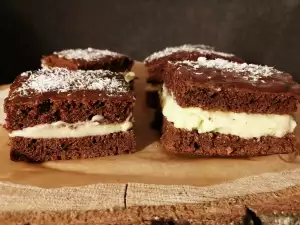 Brownie de ciocolată cu cremă de unt