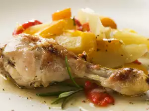 chicken with honey potatoes