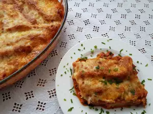 Cannelloni with Mince and Processed Cheese