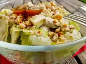 Vegetarischer Caesar Salat