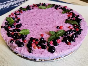 Käsekuchen mit Ricotta und Heidelbeeren