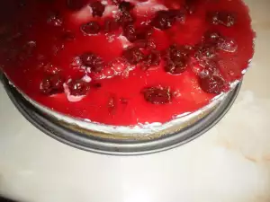 Tarta de queso con cerezas (sin horno)