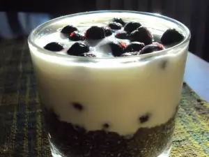 Chia gelei met yoghurt en appelbes