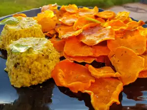 Sweet Potato Chips with Zucchini Pate