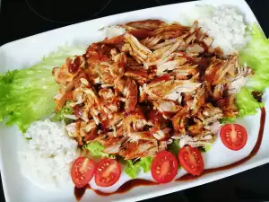 Pulled pork met saus