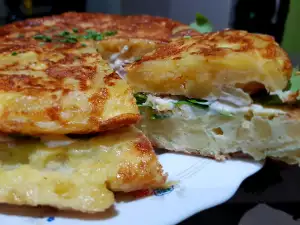 Herrliche doppelte Tortilla Espanola mit Füllung