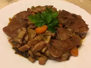 Lengua de cerdo a la cazadora